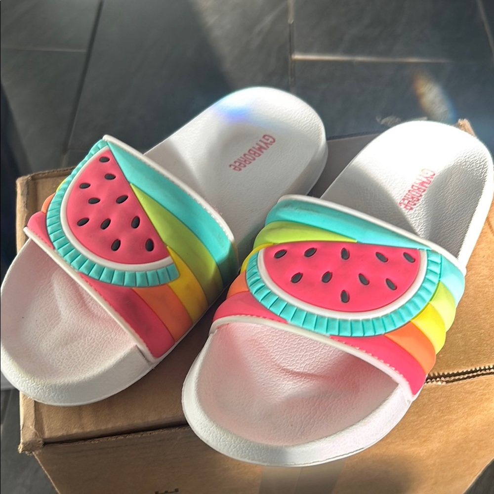 Gymboree White and Multicolor Kids Sandals
